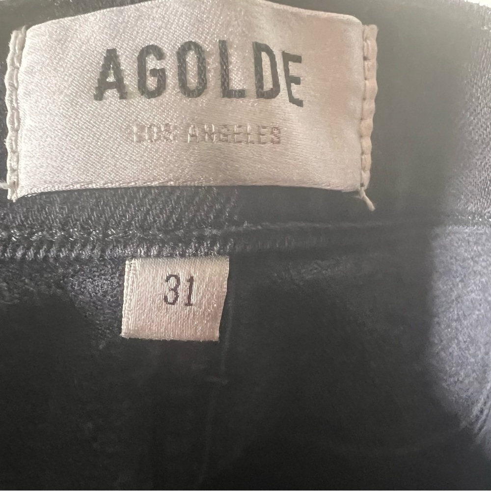 AGOLDE Riley high rise straight crop black jean Size 31 - Picture 6 of 7